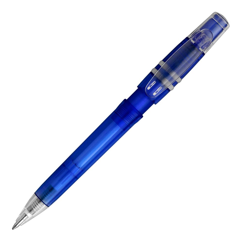 Kugelschreiber Nora Clear Transparent - Transparent / Dunkelblau