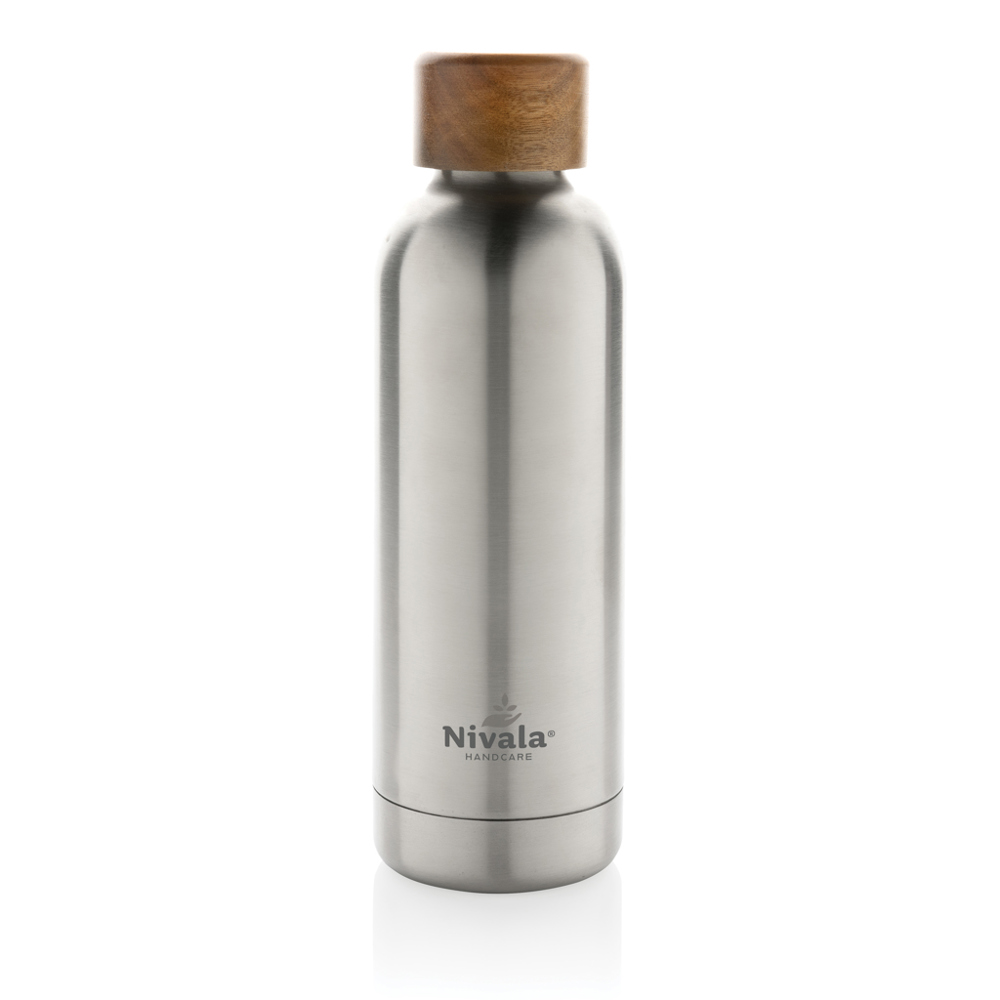 Wood Vakuumflasche aus RCS recyceltem Stainless-Steel
