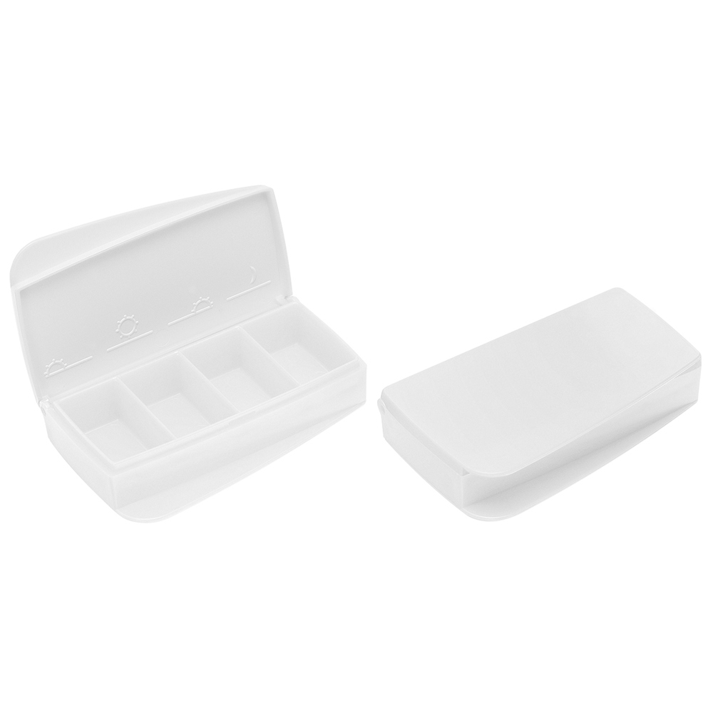 Pillendose "Alpha" - weiß/weiß