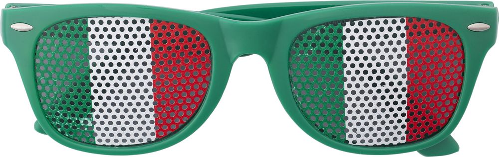 Fan Sonnenbrille aus Plexiglas Lexi - Grün/Weiß