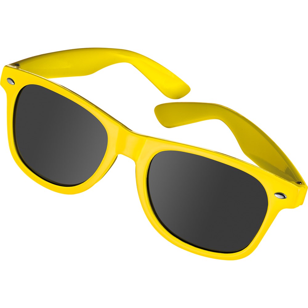 Sonnenbrille aus Kunststoff im "Nerdlook", UV 400 Schutz GIANNA - Gelb
